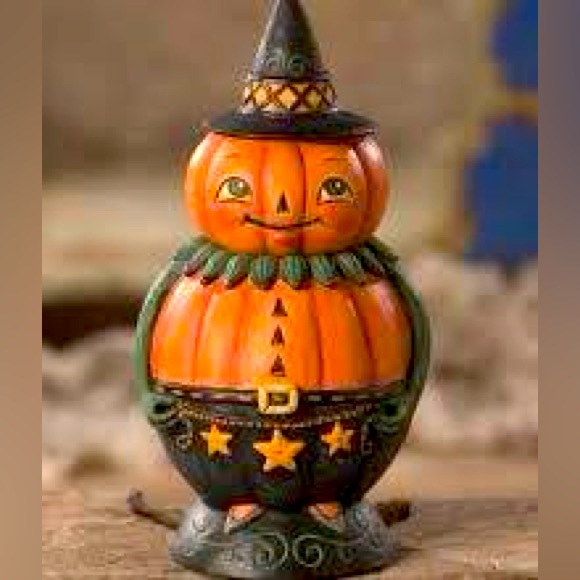 New Collectible Pumpkin Pete Spooks Container by Johanna Parker for Bethany Lowe - Picture 1 of 3